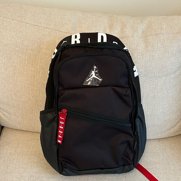 Jordan Black and Red Backpack